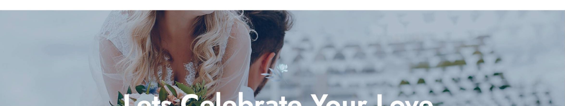 Bride holding a bouquet beside the groom